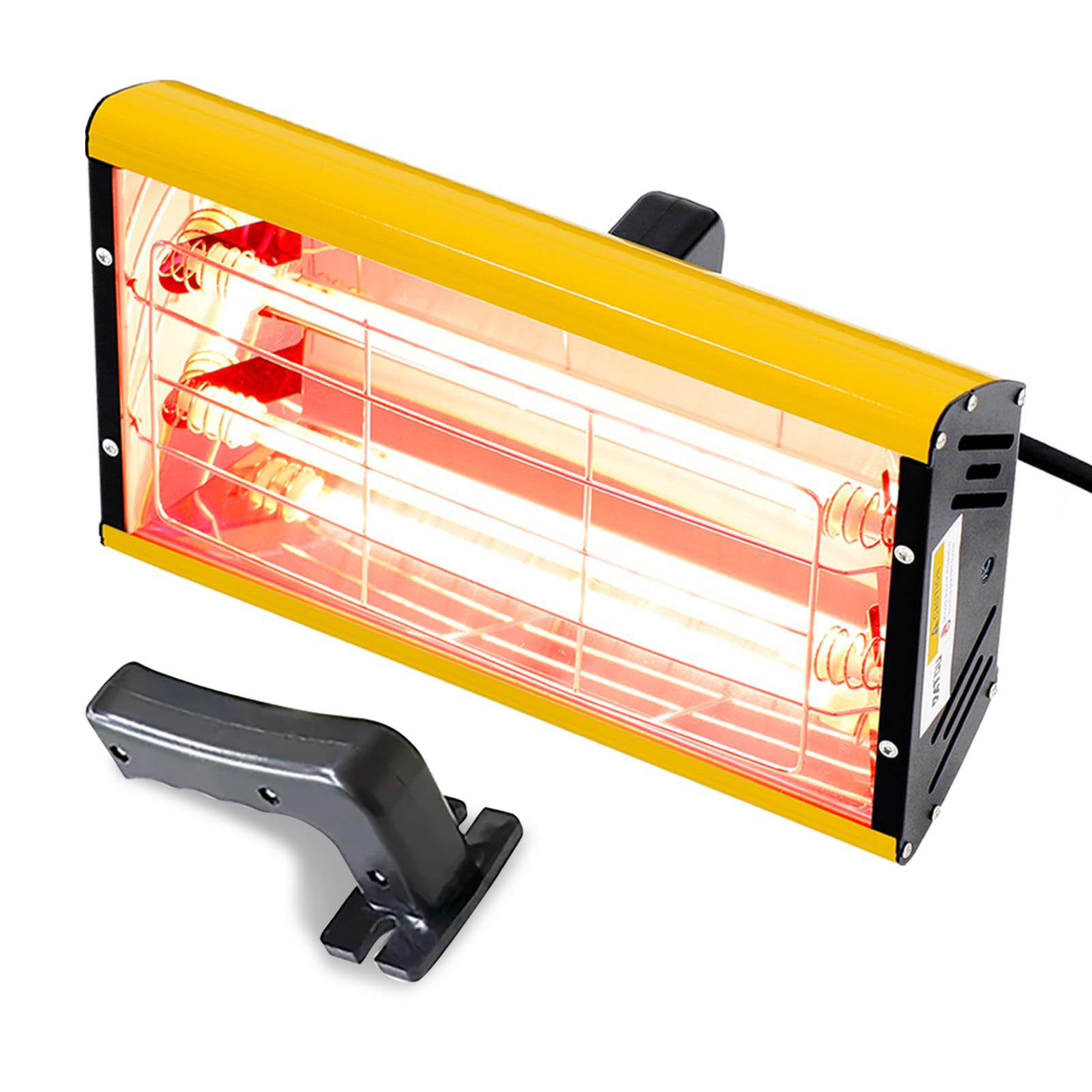DATOUBOSS Lampada Infrarossi per Carrozzeria 2000W, Lampada per Asciugatura Vernice 220V Essiccatore Portatile a Infrarossi per Riparazione Carrozzeria Auto Lavori di Verniciatura