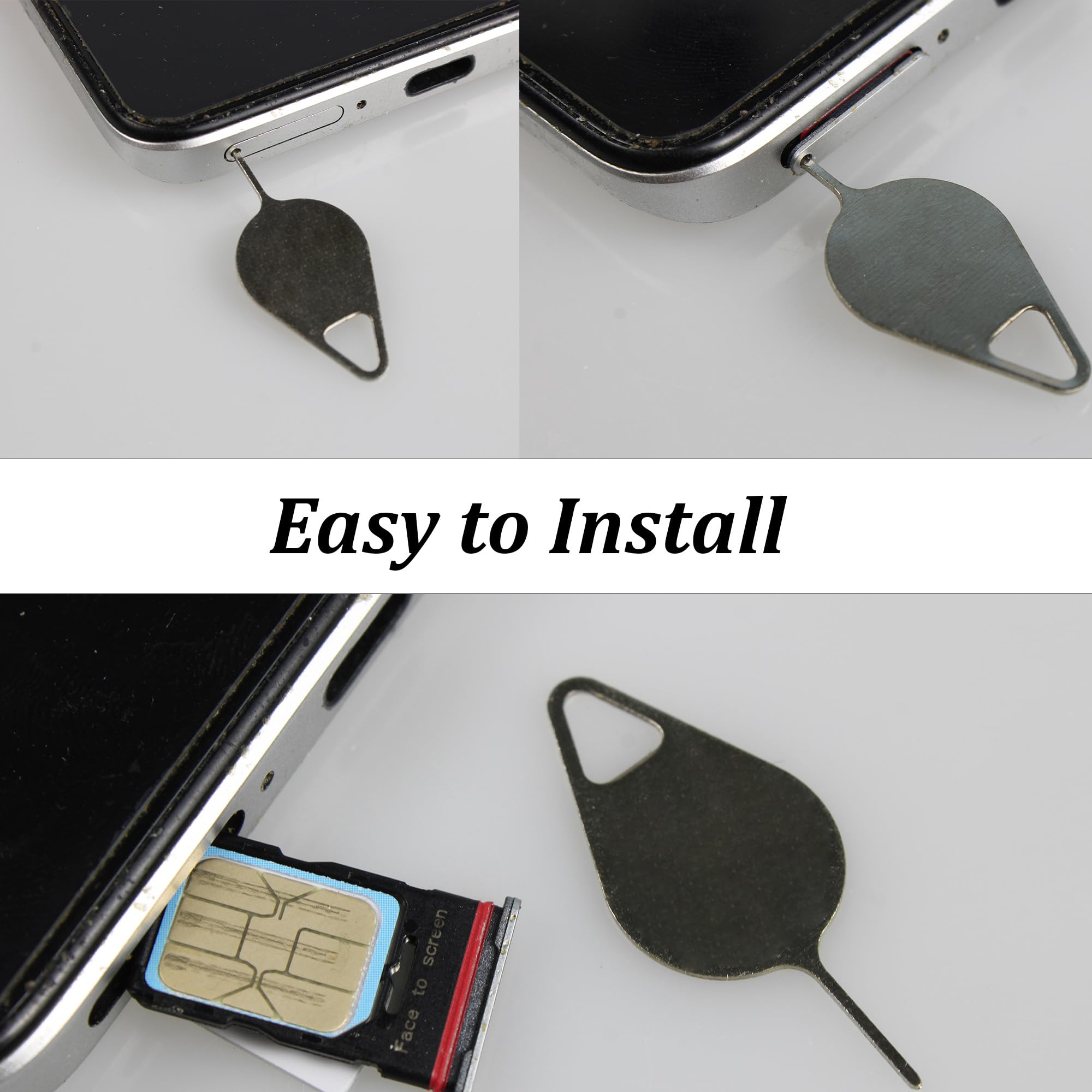 Juego de 120 herramientas universales de extracción de tarjeta SIM, bandeja de tarjeta SIM, llave de pin eyector, compatible con la mayoría de marcas de teléfonos inteligentes