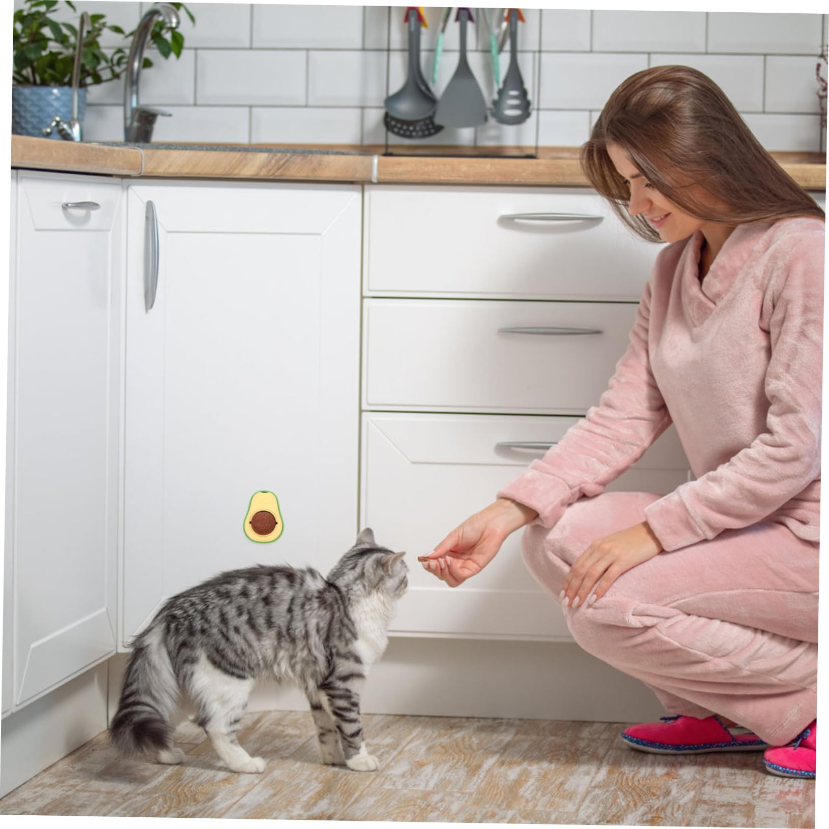 VANZACK 6stücke Katzenminze Spielzeug Für Katzen Avocado Katzenminze Bälle Für Kätzchen Zahnpflege Fördert Gesundes Und Einsamkeit