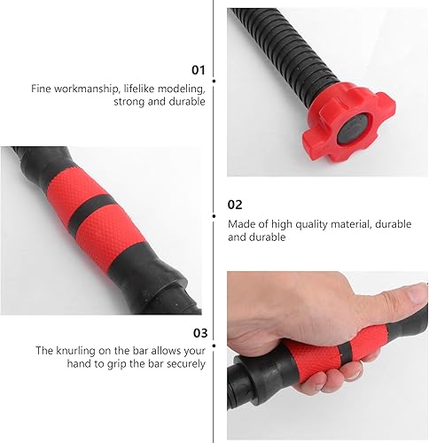 Miniatura 4 de BESPORTBLE 2 barras de mancuernas duraderas con mango de mancuernas para entrenamiento, deporte, entrenamiento, gimnasio (color al azar) (19.7 in)
