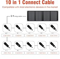 Vista 9 de Generador solar portátil de 155 Wh, estación de energía con panel solar de 40 W incluido - Generador de energía solar de respaldo de 200 W