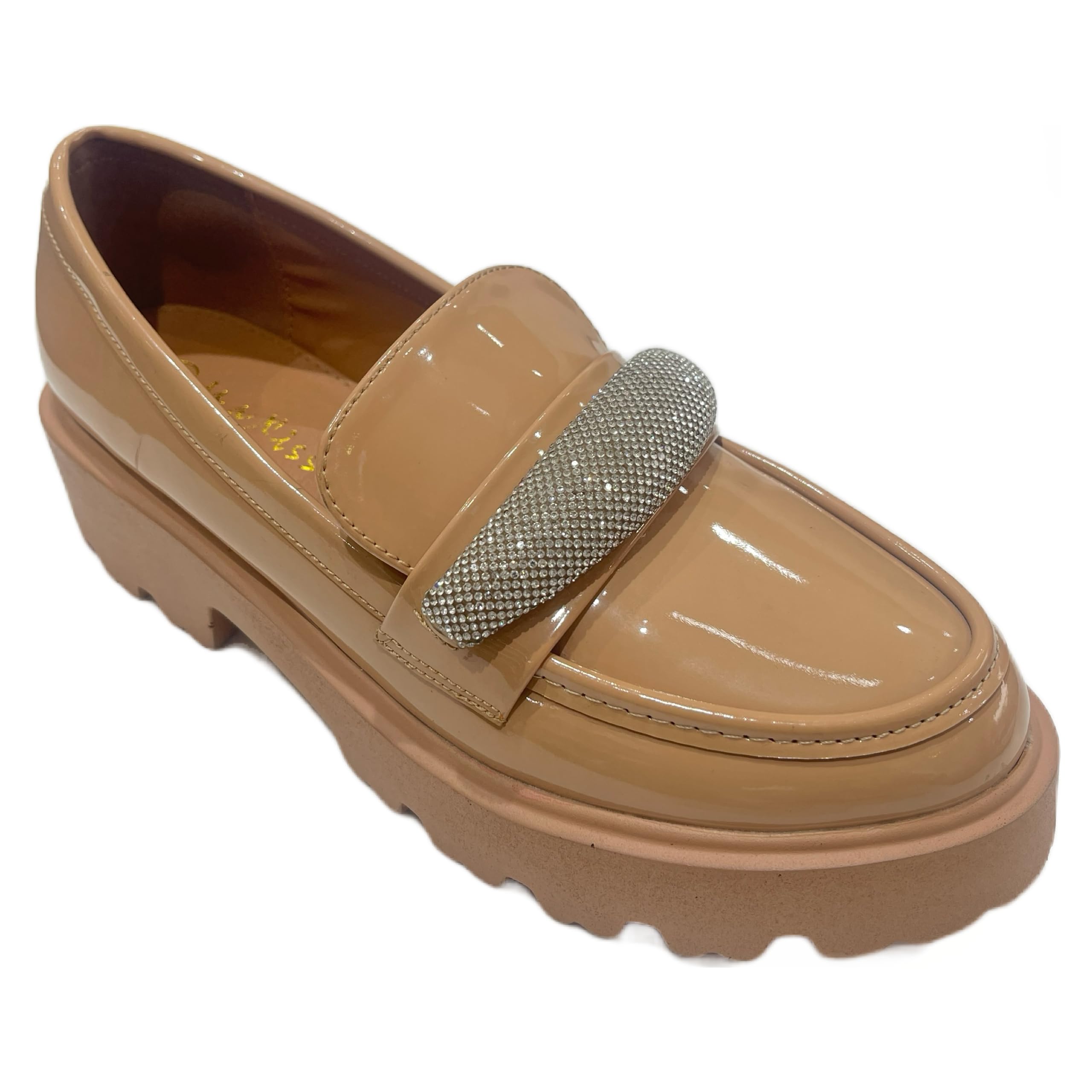 Latest Chunky Daily Wearable PU Sole Ultra Lightweight Patent Loafers-picture-28