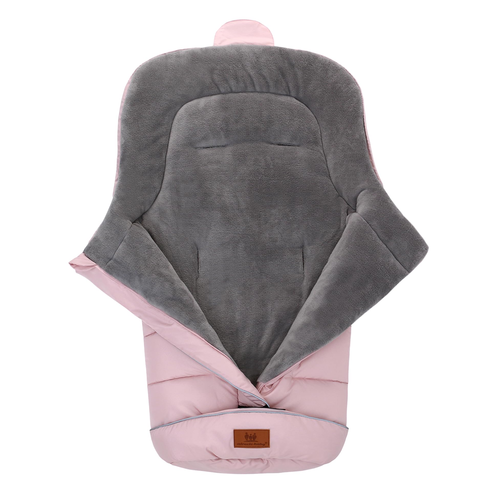Miracle Baby Saco Silla Paseo Universal Invierno,Mantener Caliente、Impermeable Saco para Cochecito Bebe Antideslizante,Apto para Todo Tipo de cochecitos para bebés de 0 a 4 años(Rosa-Básico)