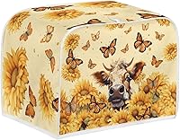 Vista 21 de doginthehole Cubierta para tostadora de libélula para cocina, fundas de electrodomésticos pequeños, estilo bohemio, para microondas, tostadora