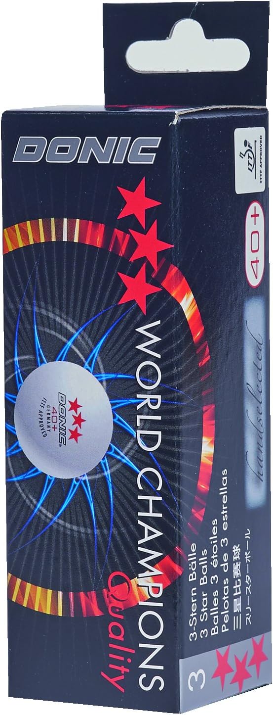 Donic 40+ 3 Plastic Balls with Seam (18 Balls)