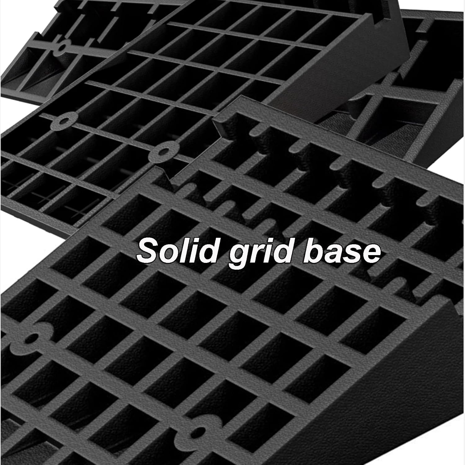 Ramp Threshold Step Mat Non-Slip Textured Design Solid Mesh Base Barrier Ramp Plate Heavy Duty Kerb Ramp Mostly Use for Trucks Loading Docks Kerb Teeth(H16CM/6.3")