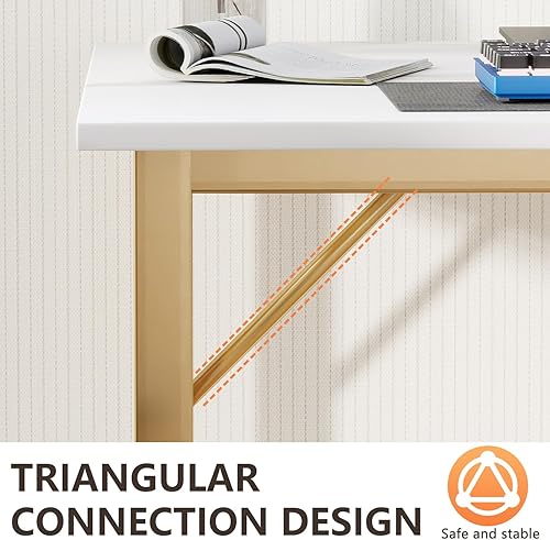 Vista 149 de BestOffice Escritorio para computadora, escritorio de oficina en casa, estilo moderno y simple para oficina en casa, estudio y escritura