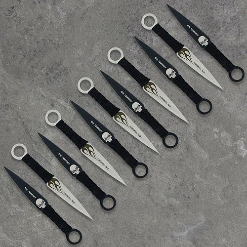 Miniatura 4 de Skull Master - Juego de cuchillos de lanzamiento y objetivo  12 cuchillos de lanzamiento de acero inoxidable, funda de nailon duradera, objetivo de