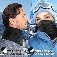 Vista 6 de WTACTFUL Calentador de Cuello de Invierno Polaina a Prueba de Viento Máscara Facial Pasamontañas Bandana para Esquí Snowboard