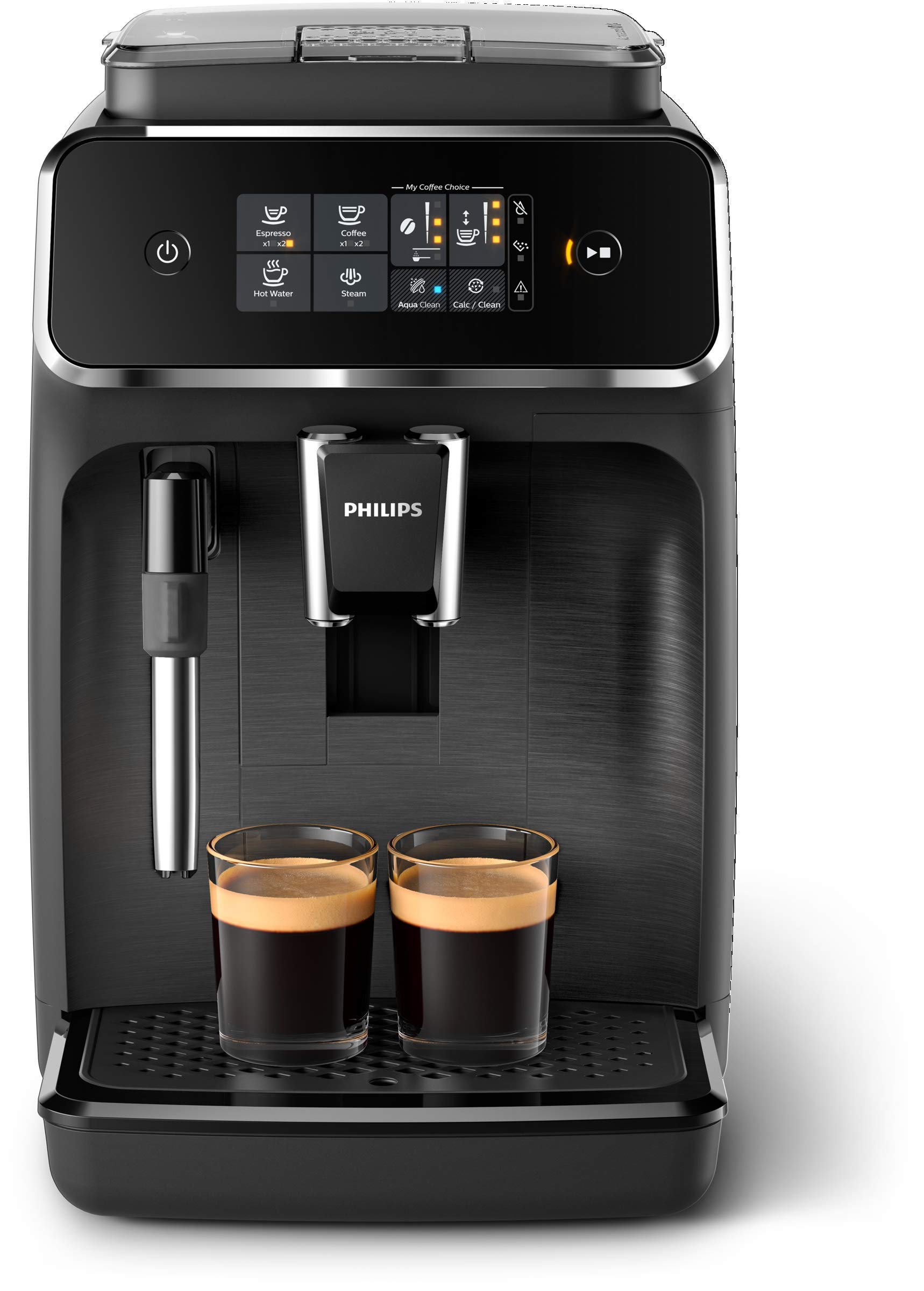 Philips Cafetera Espresso Superautomática EP2220/10, con Espumador de Leche Clásico + Lavazza Espresso Barista Intenso, Café en Grano Tostado, Notas de Cacao y Madera, Intensidad 9, Tueste Medio, 1kg