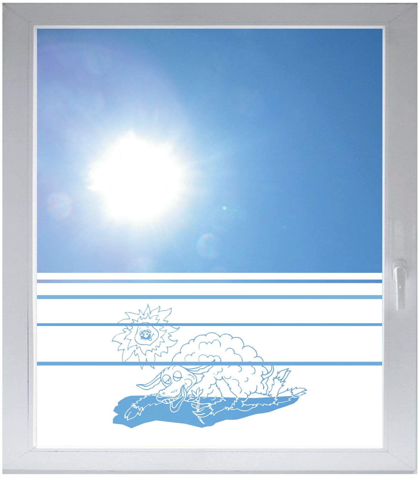 INDIGOS UG - Pellicola decorativa per finestra, satinata, opaca, 800 mm di larghezza x 500 mm di altezza, anche con larghezza individuale