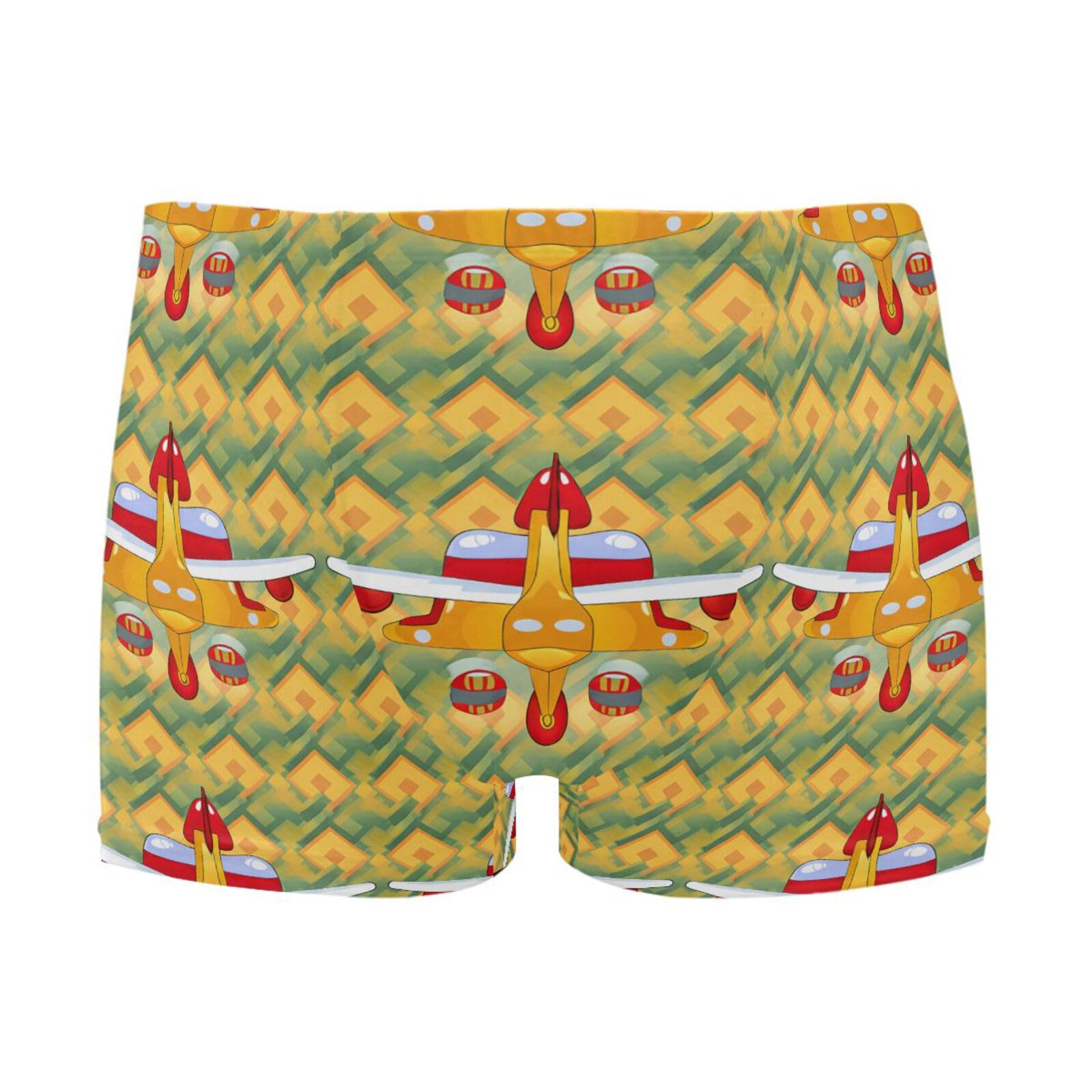 Mens Swimwear Airplane Cartoon Short Swim Trunks Square Lg Swimsuit Bathing Suits for Men L 202c1123