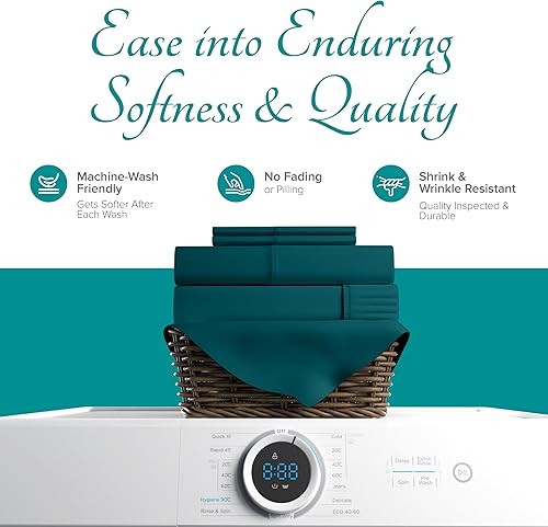 Miniatura 8 de Carressa Linen Juego de sábanas 100% de algodón egipcio, tamaño individual, 3 piezas de 800 hilos de algodón egipcio, juego de sábanas tamaño