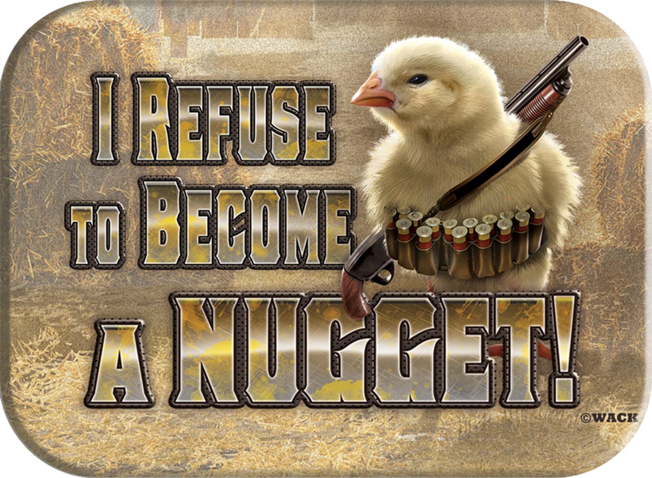 Desperate Enterprises Chicken Nugget Refusal Refrigerator Magnet - Funny Magnets for Office, Home & School - Made in The USA
