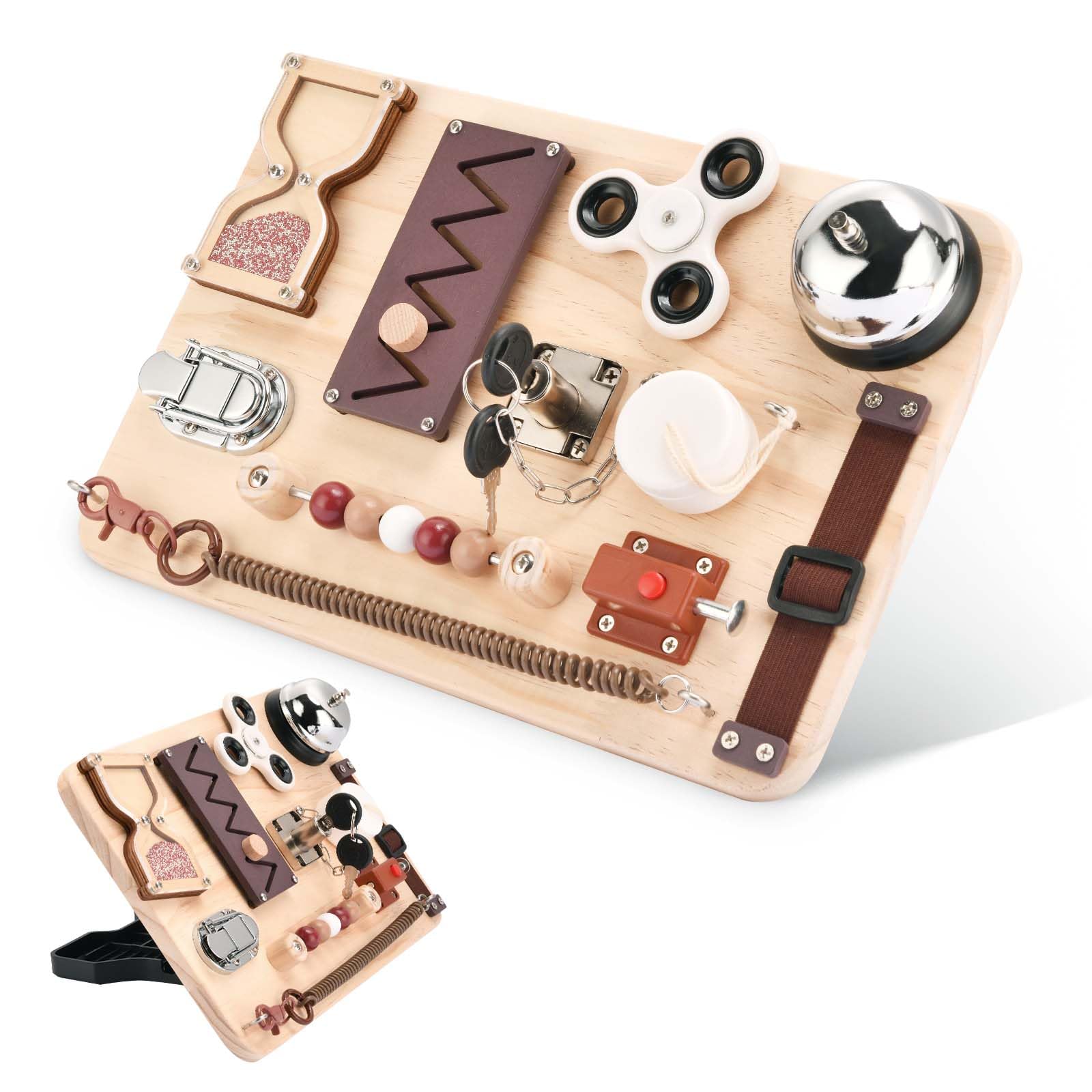 Dementia Activities For Seniors-Fidget Busy Board-Alzheimers Products for Elderly-Memory Games for Autism Adult-Dementia Gadgets-Sensory ADHD Toys-Anxiety Relief Items-Gift for Dementia Patients