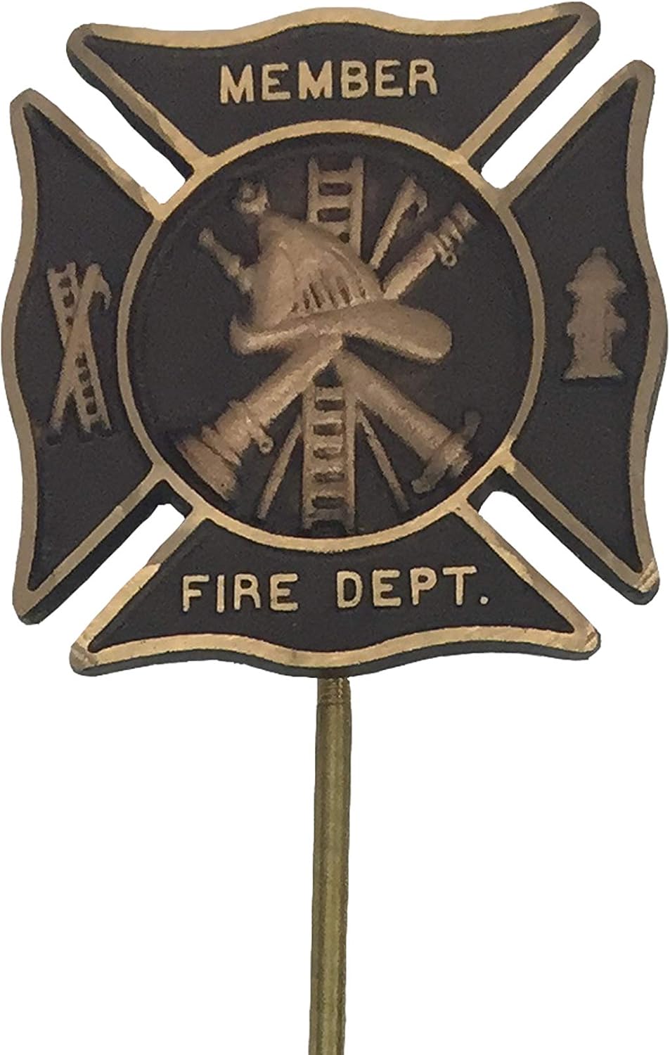 Bronze Premium Grave Marker, Fireman Firefighter Marker
