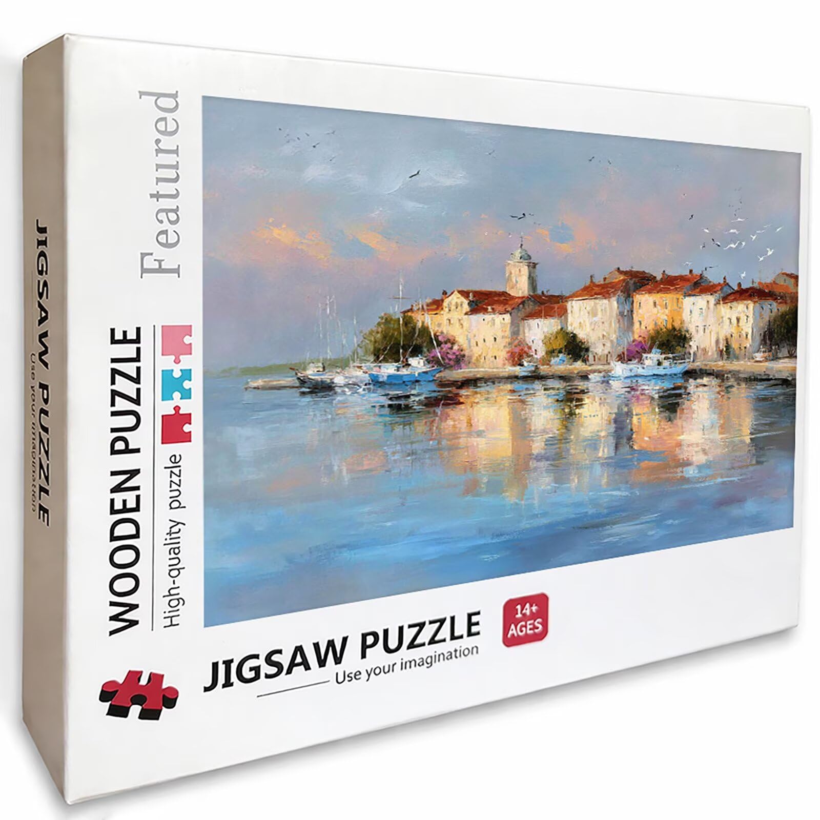 Widok na morze Puzzle 5000 sztuk dla dorosłych, drewniane puzzle z pudełkiem 156 x 105 cm, puzzle dla dorosłych o wysokiej trudności, DIY gra logiczna, kreatywne hobby, dekoracje, (butelka) A-4260
