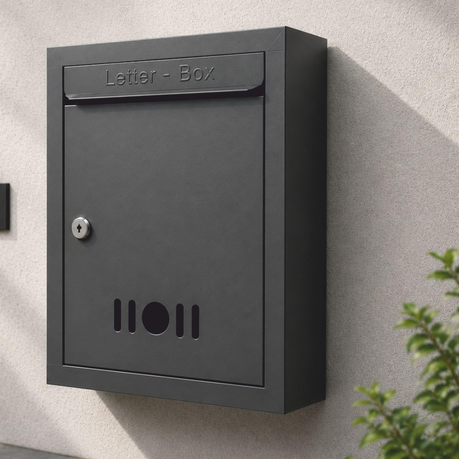 Boniry All in One Multipurpose Use Box A4 Size Metal Letter Box/Mail Box/Suggestion Box/Post Box/Complaint Box/Donation Box Home&Office with Lock, Table Top Or Wall Mount (Black)-image-23