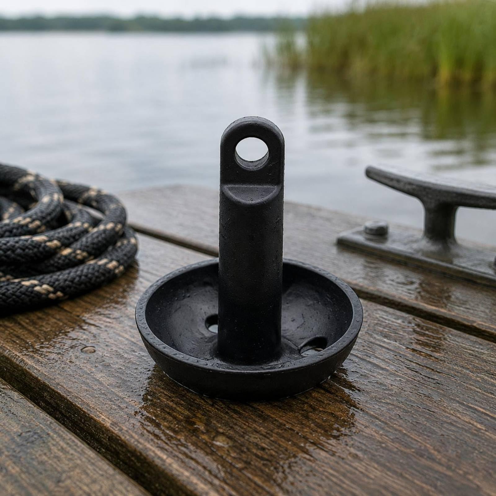 Almencla Mushroom Anchor Ancla Tipo Hongo Marina de Fundición de Hierro Acabado Recubierto Cuerpo Sujeción Estable y Segura Adecuada para Pequeñas Embarcaciones Aguas Interiores Uso, 10lb/4.5kg