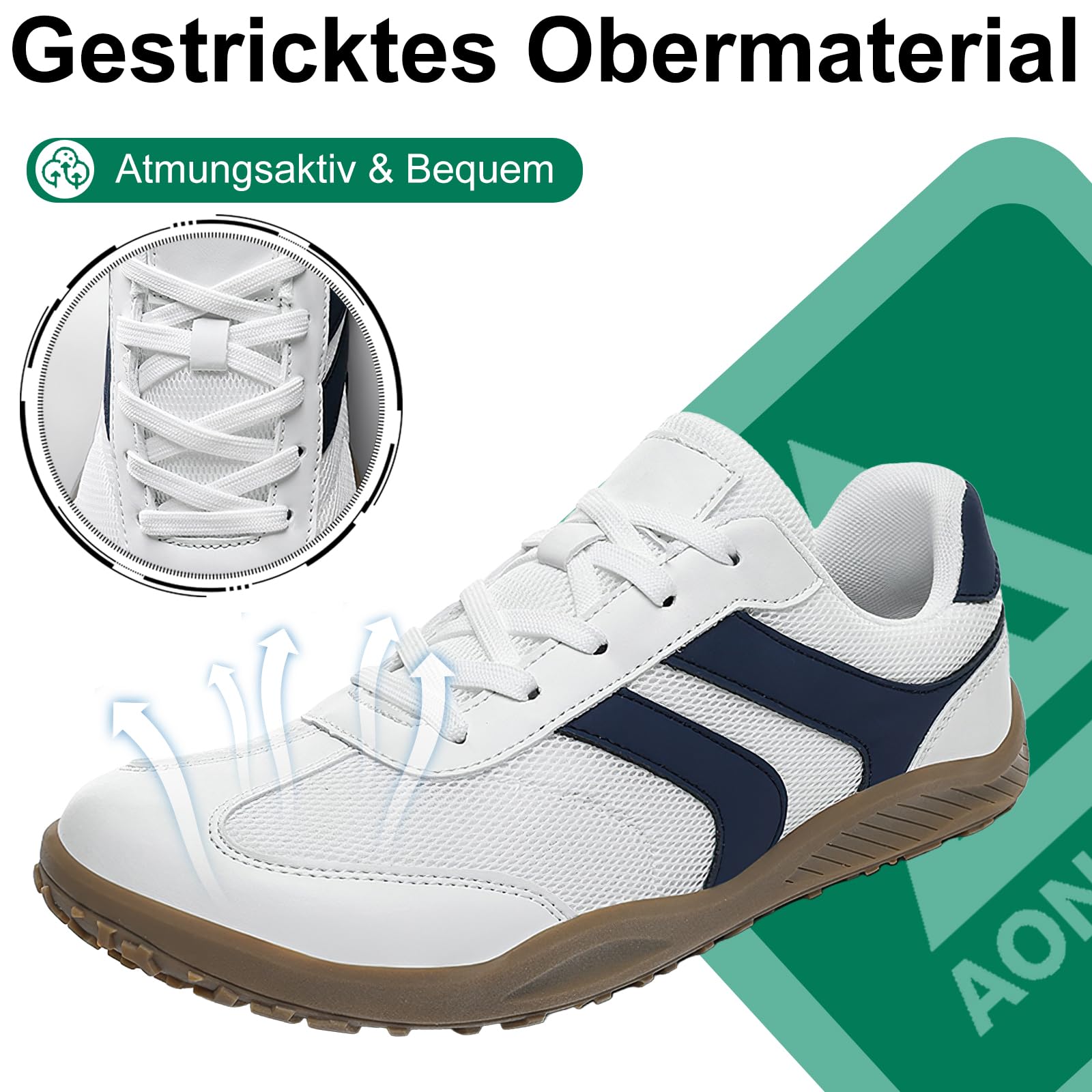 AONEGOLD Zapatillas Barefoot para Mujer y Hombre Ligera Zapatos Barefoot Anchos Antideslizante y TranspirableZapatillas de Trail Running Gr.36-48EU
