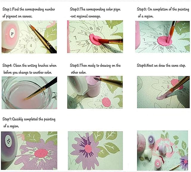 Foto 4 de 5 de Kits de pintura por números para niños adultos
