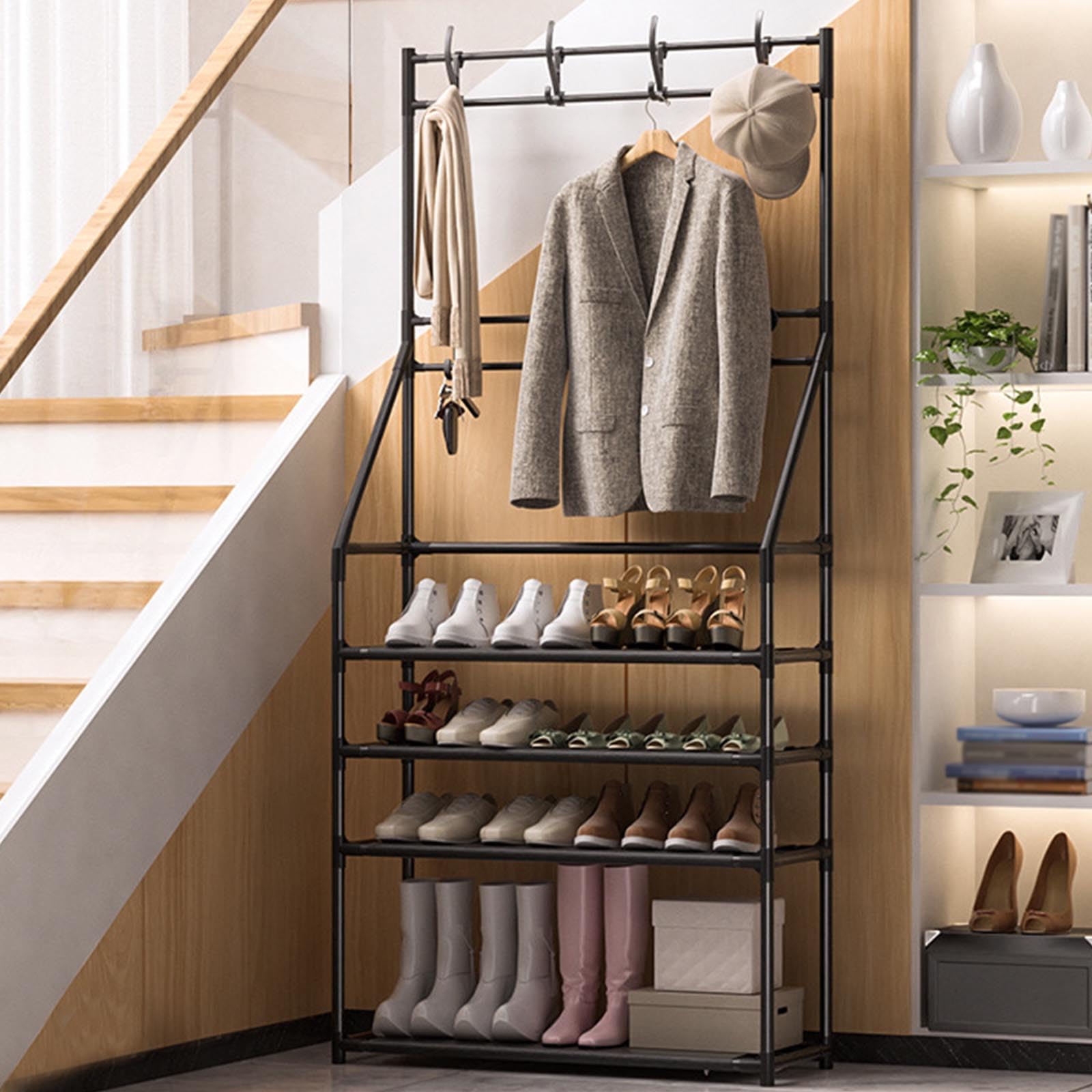 Meuble d'entrée haut de gamme avec range-manteau et assise confort