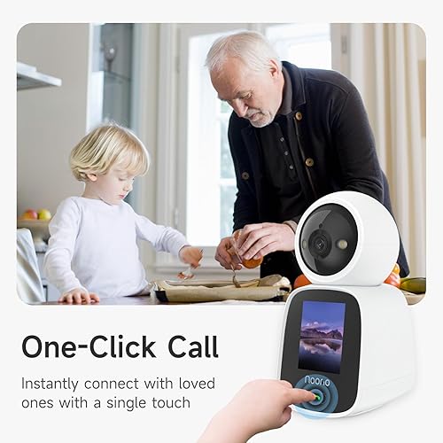 Miniatura 4 de Noorio Cámara de videollamadas bidireccionales, cámara para mascotas de 2K con un clic para interiores con aplicación de teléfono, cámara PTZ para