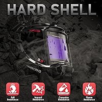 Vista 6 de YESWELDER - Máscara de soldar con oscurecimiento automático, funciona con energía solar, color real.