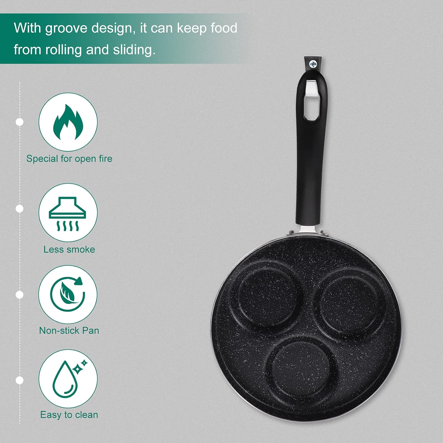 Cabilock Cup Non Stick Omelet Pan Egg Frying Pan for Cooking Breakfast Skillet Cooker Style