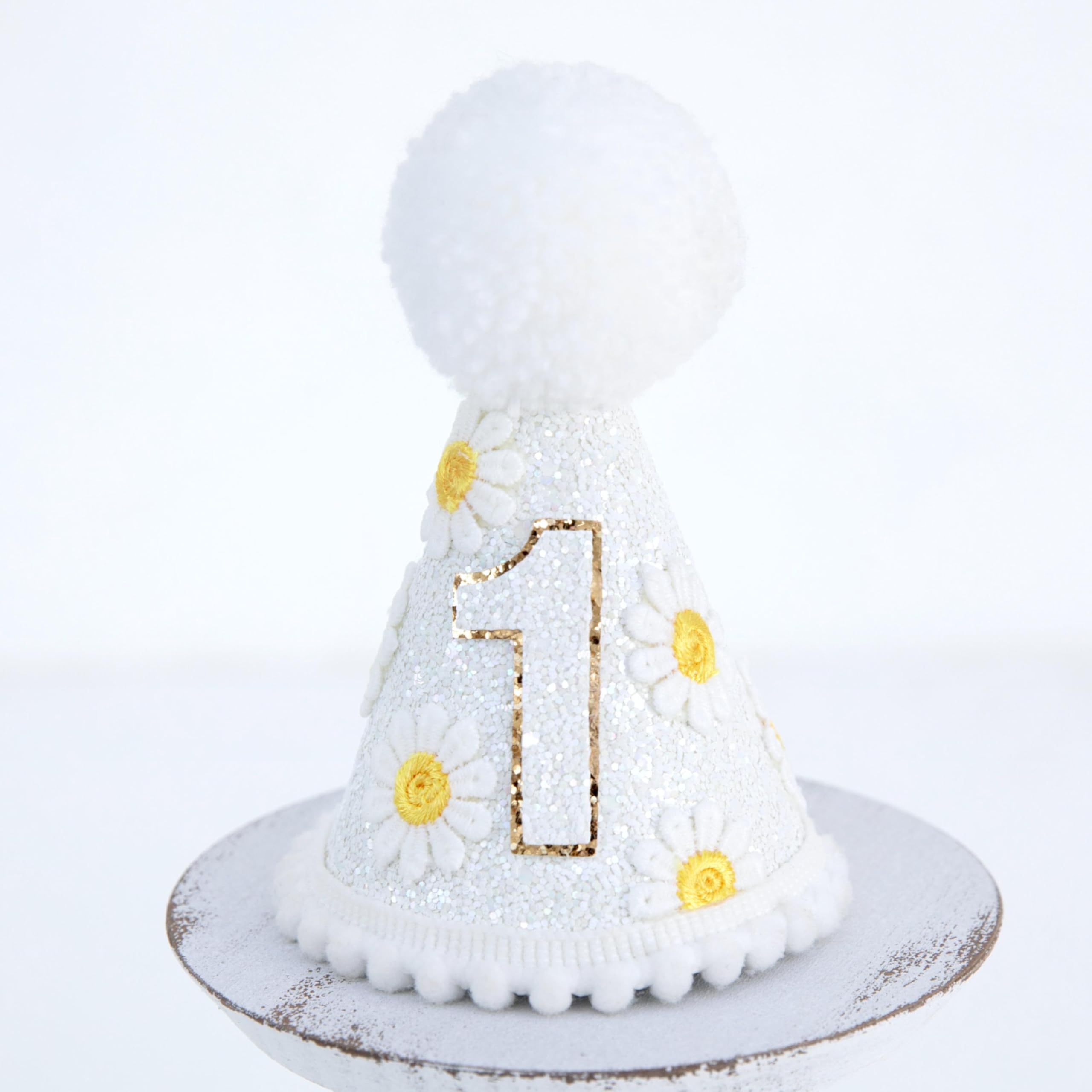 Ereniko First Birthday Hat For Baby Boys/Girls One Year Old Cone And Crown Felt Birthday Hat Party Decorations Photo Props