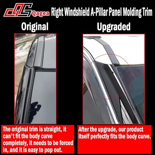 Miniatura 3 de Qagea Moldura para panel de pilar en forma de A para parabrisas  lado derecho del pasajero delantero  Compatible con Ford Explorer 2011-2019