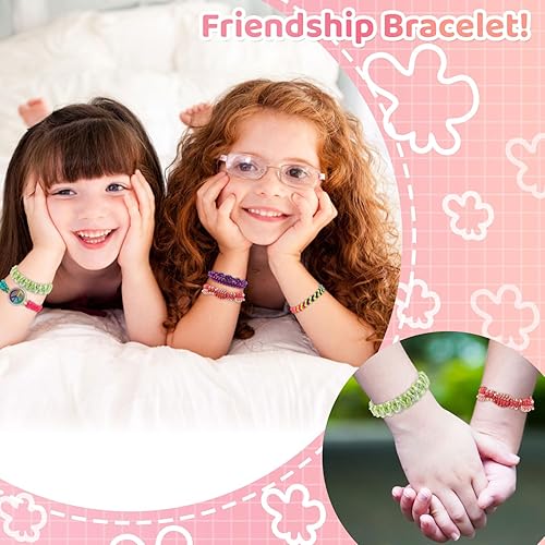 Miniatura 5 de Kit de pulsera de amistad, kit de fabricación de pulseras, manualidades para niñas de 8 a 12 años, fabricante de pulseras, juguetes para niñas de 7,