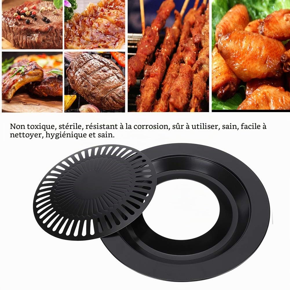 Fer Barbecue Pan Coréen Barbecue Grill Pan Rôtissage Grill Pan Barbecue Grill Barbecue Pan, Plaque De Barbecue, Plaque De Cuisson Antiadhésive pour La Maison
