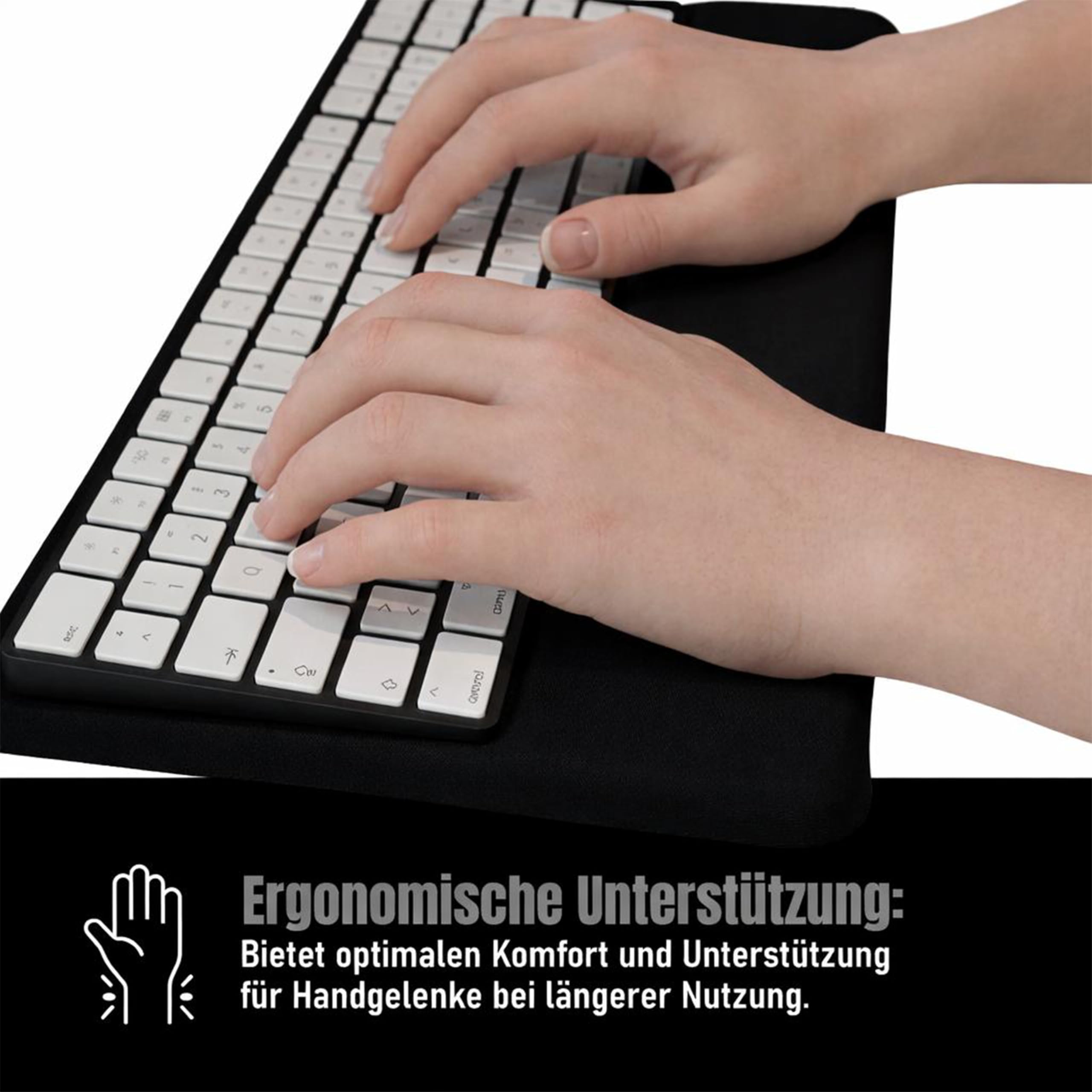 Repose-poignet - Palm Rest - Compatible avec Apple Magic Keyboard - Noir