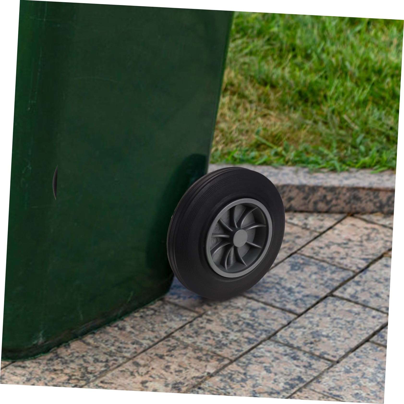 Zerodeko Rueda de Bote de Basura de Goma Hierro 1 Juego para Reemplazo | Diseño Rueda y Eje, Instalación Rápida, Uso Intensivo, para Waste Bin y Garbage Can