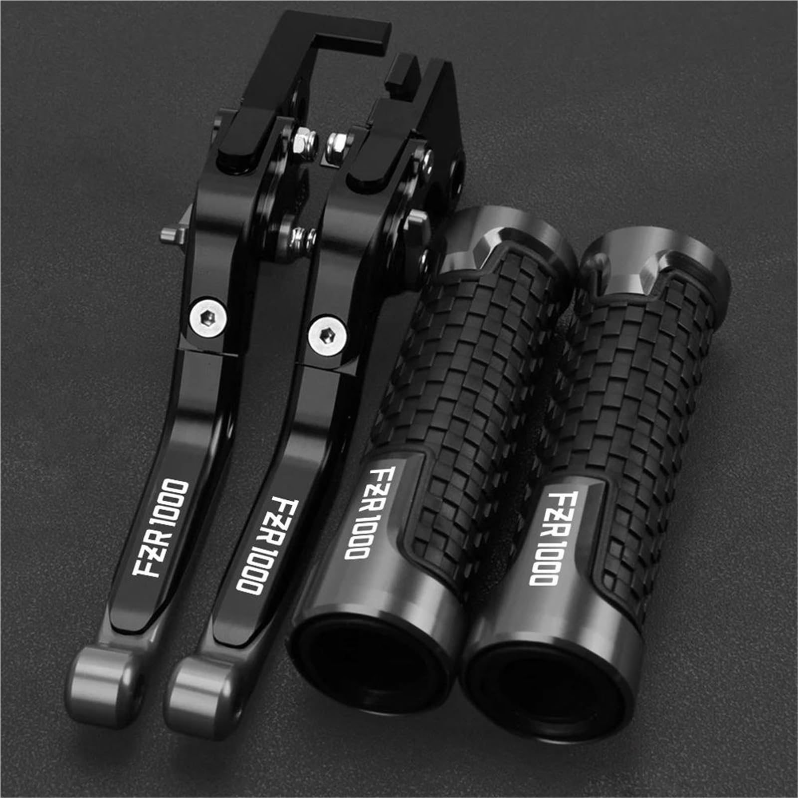 Tgvselpj Black3 Motorcycle Part Motorcycle Extendable Adjustable Clutch Brake Levers Controller Lever Handle For Y-Amaha For Genesis Fzr1000 Fzr-1000 1987 1988(Black3)