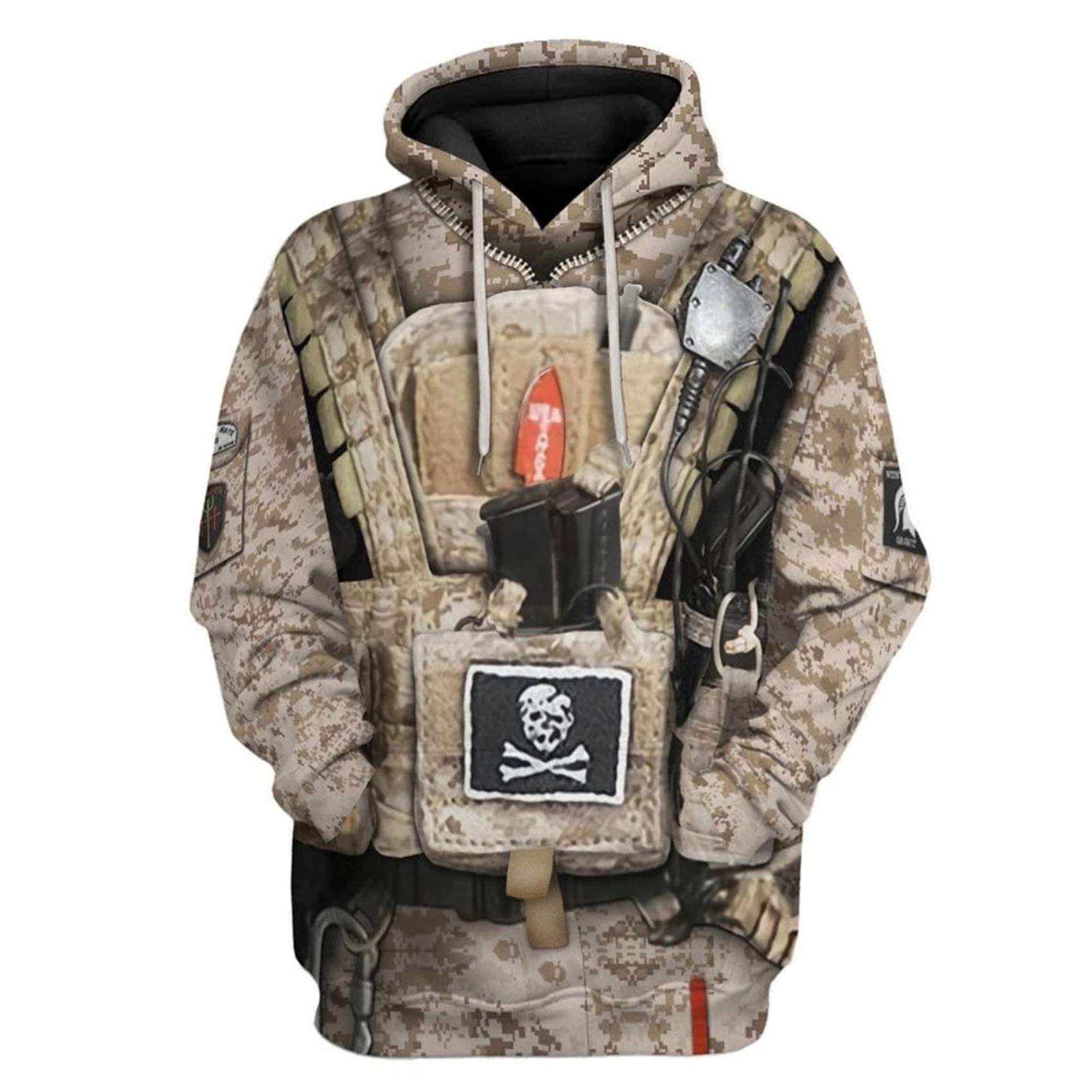 Uyecos Historical Hoodie Revolutionary War Uniform Top