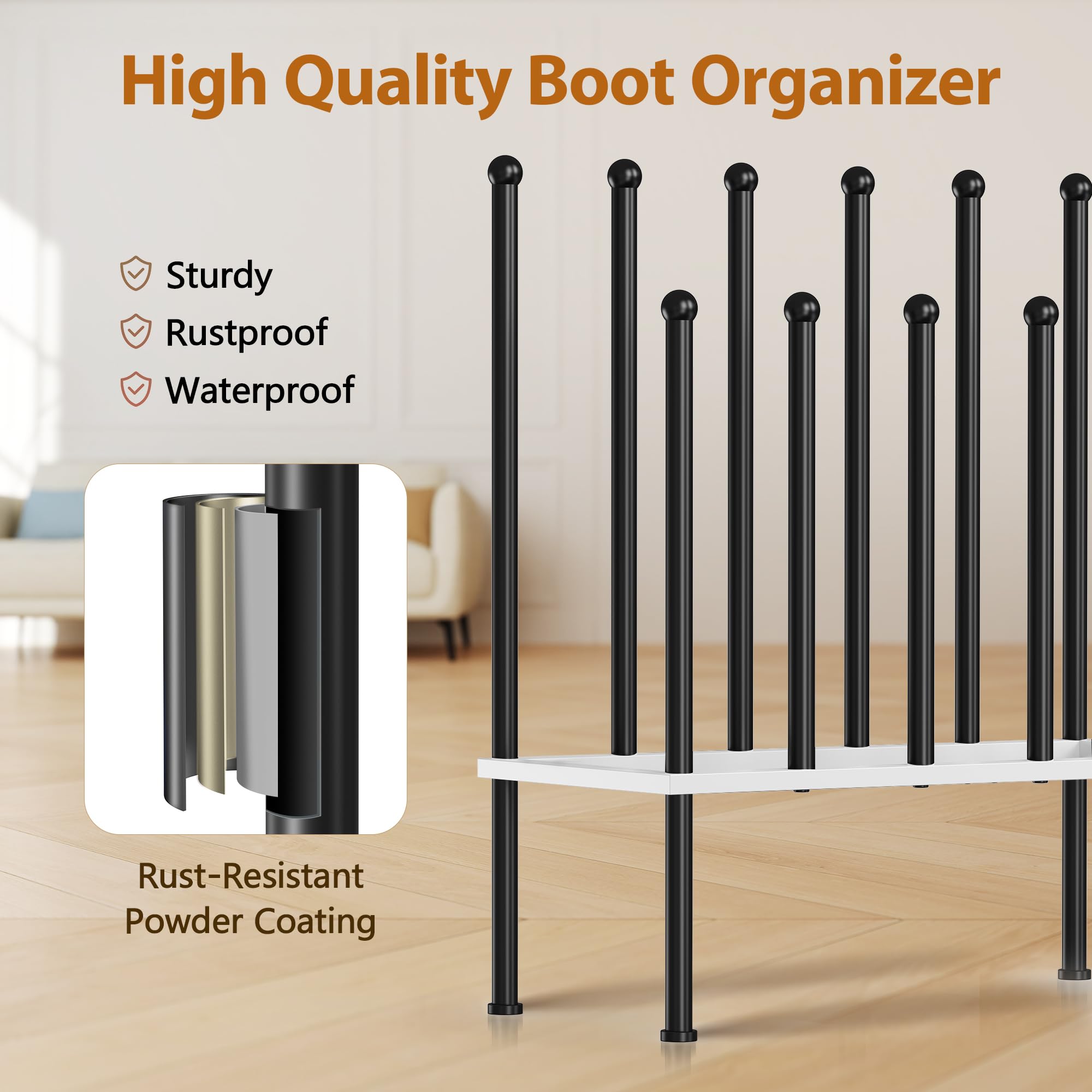 Large Boot Racks Snapklik.com : Boot Rack Organizer, Metal Free Standing Shoe Racks For ...