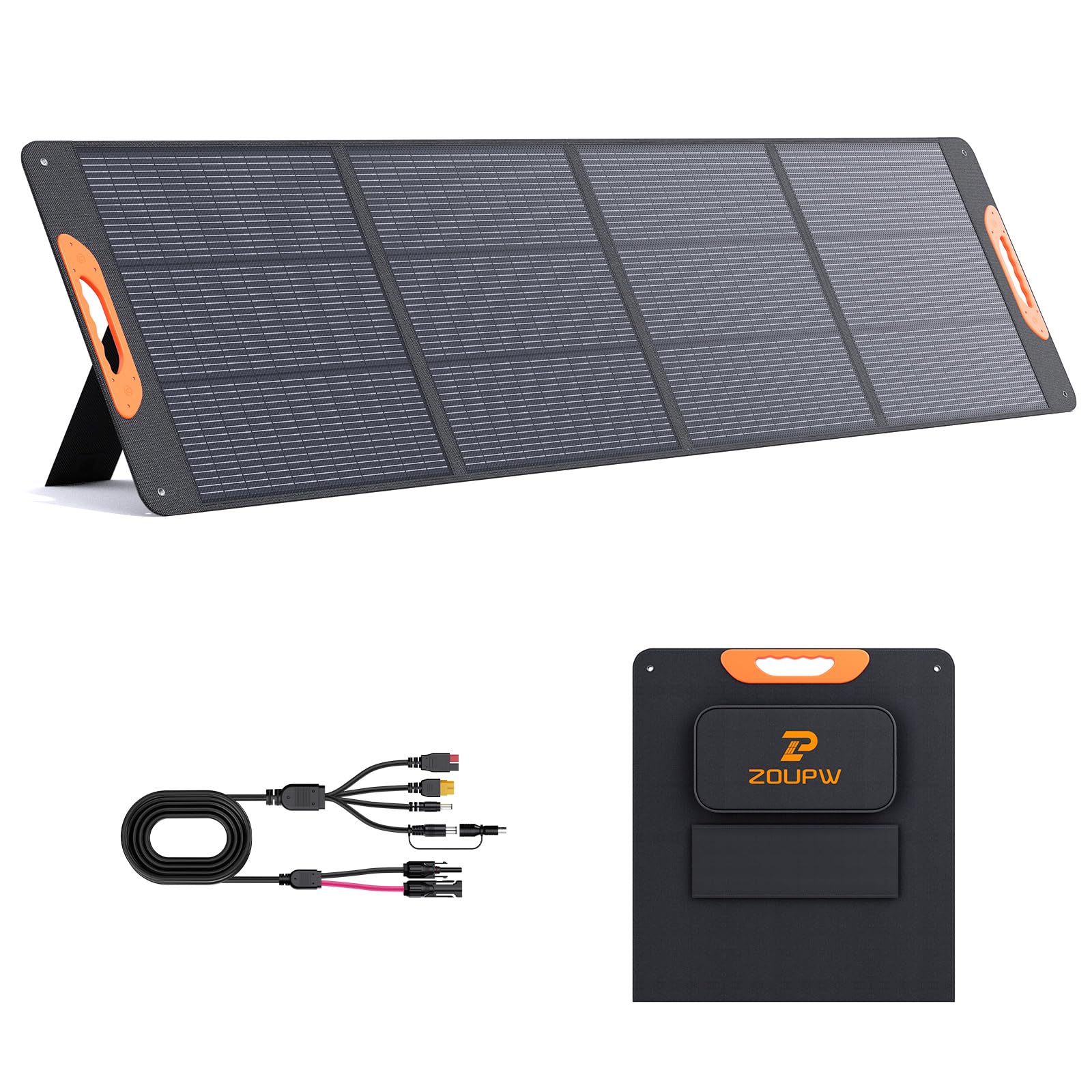 ZOUPW 220W N-Type 16BB Portable Solar Panel for Power Station