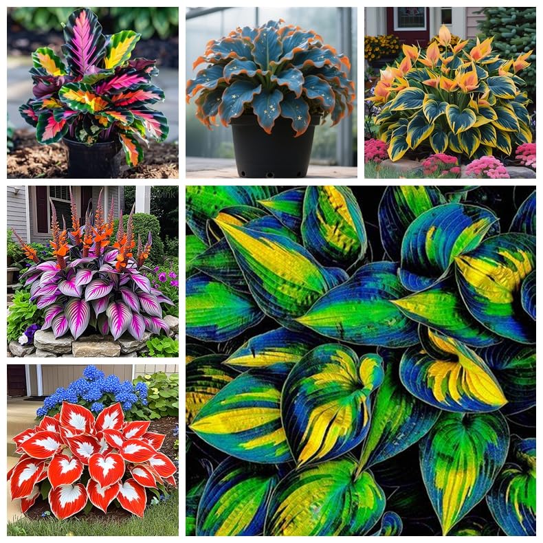 Hostas for Planting,Excellent Display, Mix Greening Flower,Organic and Natural-15bulbs-A