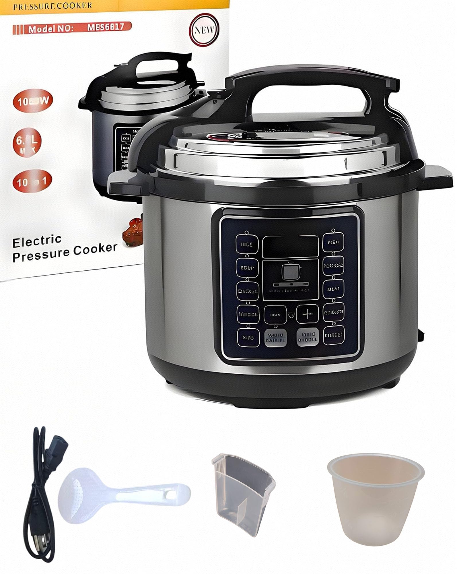 KabFbit 10 In 1 Electric Pressure Cooker, 5 Quart