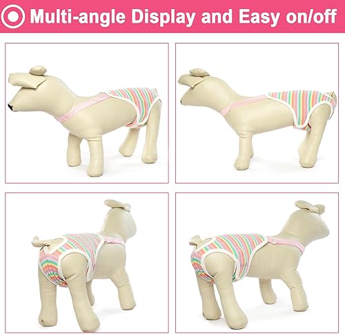 Miniatura 4 de Pañales sanitarios para perras con tirantes ajustables, pañales reutilizables para perritos, ropa interior acogedora para hembras en período de