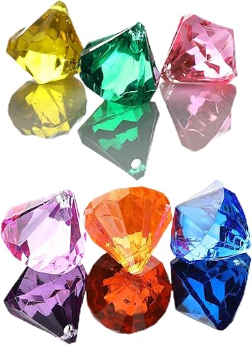 Entervending Gemas acrílicas Relleno de jarrón acrílico de diamantes grandes Cuentas de diamante 10.58oz Piedras preciosas de plástico de Entervending Gemas acrílicas Relleno de jarrón acrílico de diamantes grandes Cuentas de diamante 10.58oz Piedras preciosas de plástico de