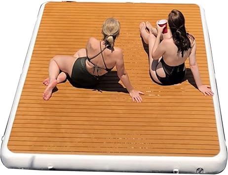 Floating Island raft, Inflatable Pool Float, Beach Floating Lounge Chair raft, Water Lounge Chair, Water Inflatable Floating Bed, Dock/Water Party 6 * 2m