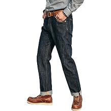 Red Tornado Vintage 14oz Mens Jeans Slim Fit Straight Leg Raw Denim Pants Selvedge Jean Washed Blue Retro Mid Rise