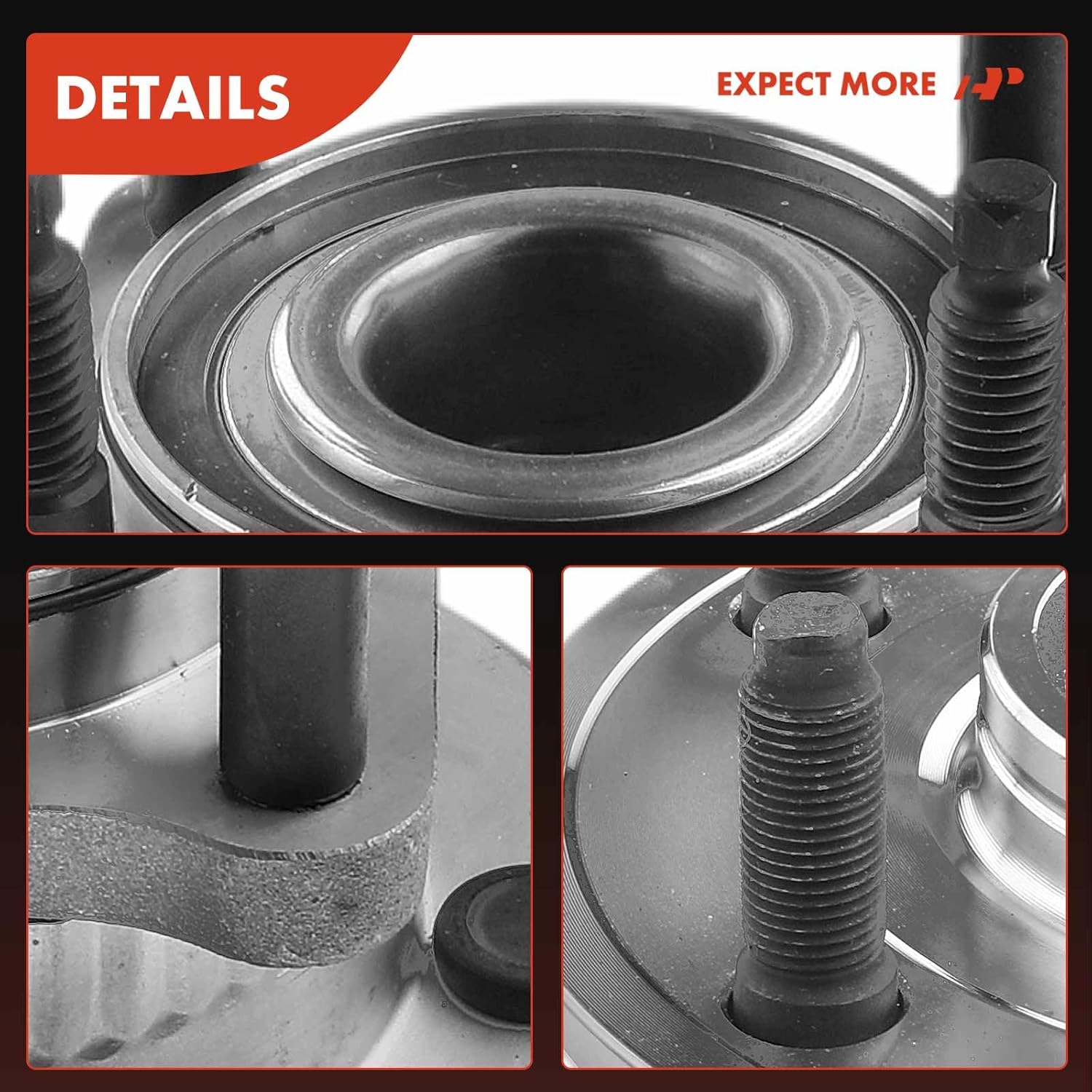 A-Premium 2 x Rear Wheel Bearing and Hub Assembly with 5-Lug Compatible with Jeep Grand Cherokee 2005-2010, Commander 2006-2010