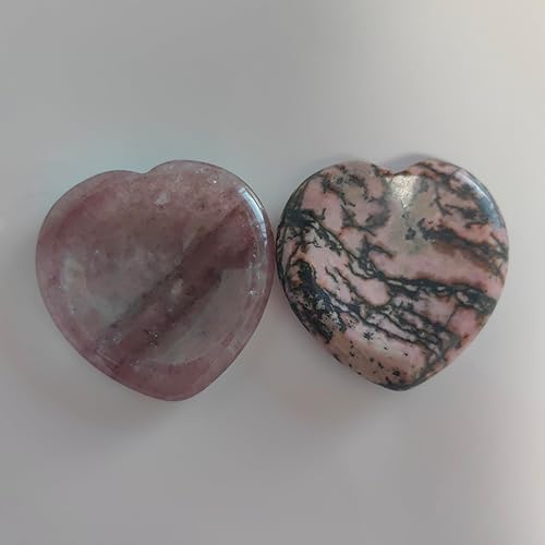 Miniatura 5 de Loveliome 2 piedras de corazón preocupadas por la ansiedad para el pulgar y la palma de bolsillo, cristal curativo de chakras, energía positiva,