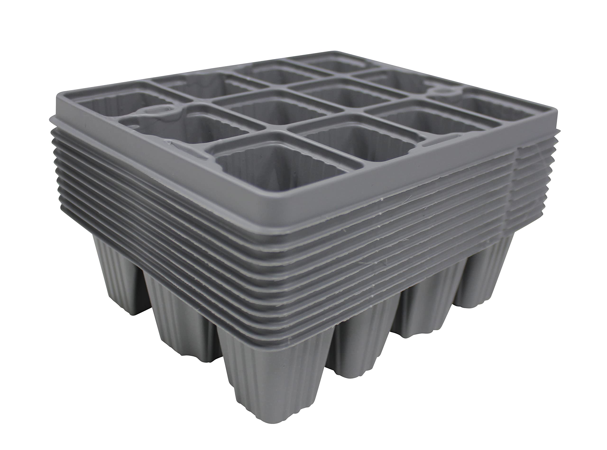 10 Plateaux De Semis 120 Cellules - Noir, Pour Jardiniers Débutants Ou Pros