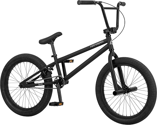 Retrospec Sesh 20” Kids BMX Bike - Freestyle Youth Bicycle for Boys and Girls With Removable Axle Pegs, U-Brake, Threadless Steering and Shock-Absorbing Tires for Children Ages 6-11 Years Old