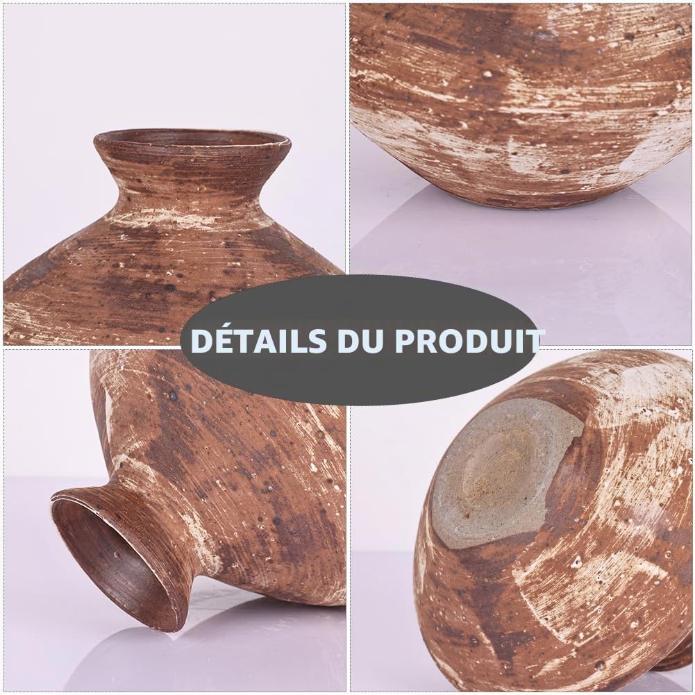 Vase rustique en céramique pour décoration d'intérieur (vase rustique - 03)